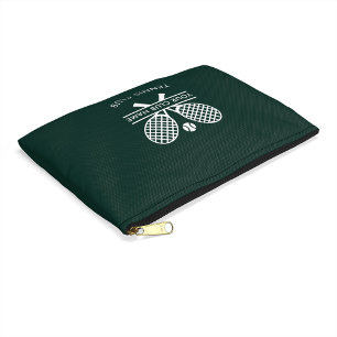 Add Your Club Name Tennis Icons Green Accessory Pouch