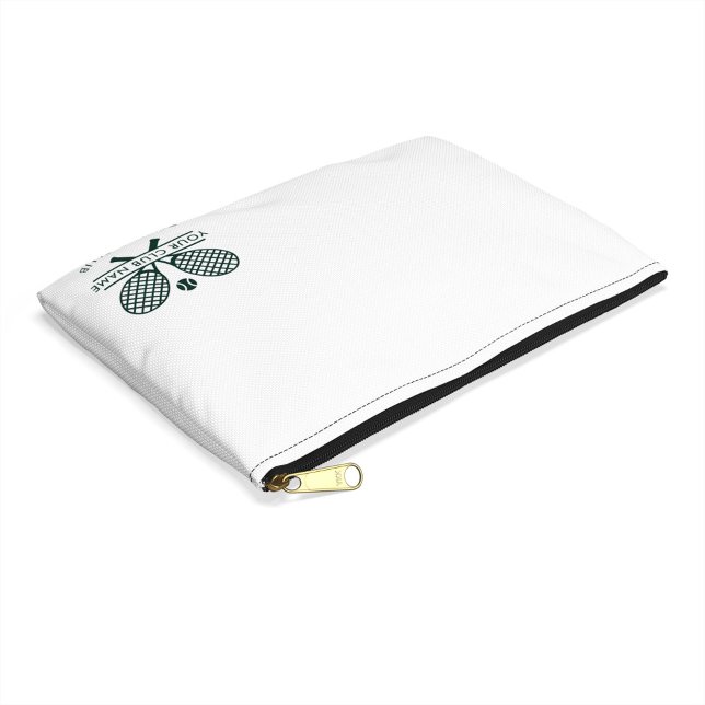 Add Your Club Name Tennis Icons Green Accessory Pouch (Lawn Tennis Club Members Swag Accessory Pouch Custom)