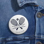 Add Your Club Name Tennis Icons Navy Blue 6 Cm Round Badge<br><div class="desc">Easily customise this button by adding your club or society name by clicking the "Personalise" button. You can change the background, fonts, and button colour by clicking the "Edit with Design tool". Perfect for any club, business, or school society. Order as many or as fewer as required. There's no setup...</div>