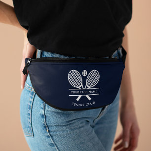 Add Your Club Name Tennis Icons Navy Blue Bum Bags