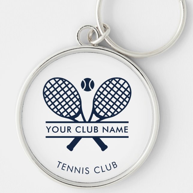 Add Your Club Name Tennis Icons Team Players Swag Key Ring (Front)