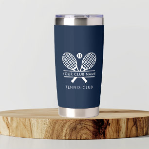Add Your Club Name Tennis Sports Navy Blue Insulated Tumbler