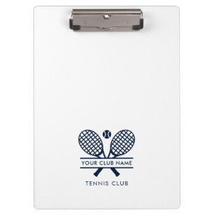 Add Your Club Name Tennis Team Any Colour Clipboard