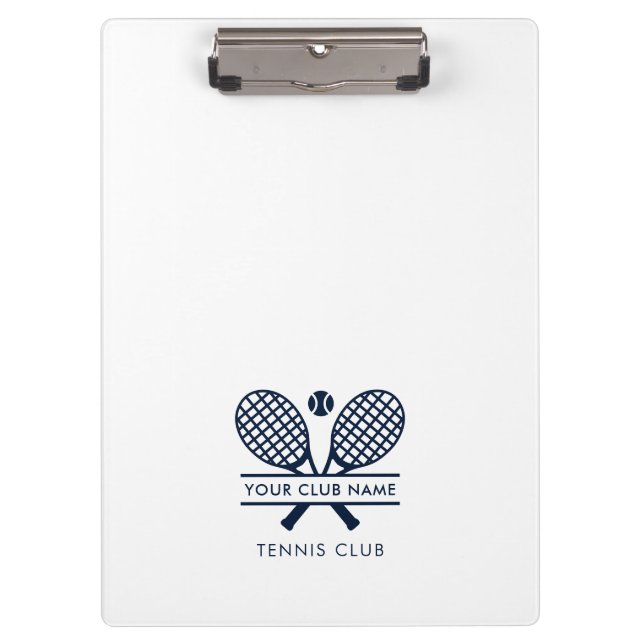 Add Your Club Name Tennis Team Any Colour Clipboard (Front)