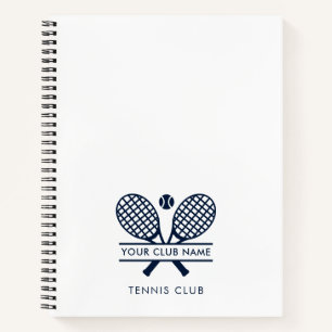 Add Your Club Name Tennis Team Any Colour Notebook