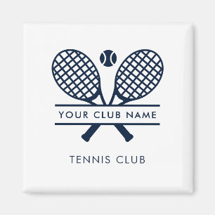 Add Your Club Name Tennis Team Any Colour White Magnet