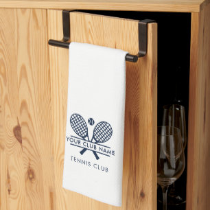 Add Your Club Name Tennis Team Any Colour White Tea Towel
