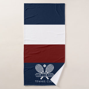 Add Your Club Name Tennis Team Colour Block Custom Bath Towel