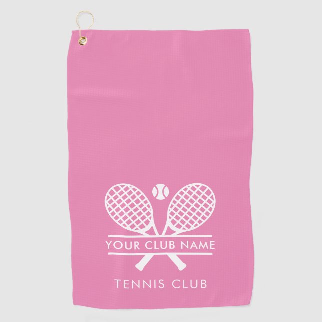 Add Your Club Name Tennis Team Colour Swag Golf Towel (Front)