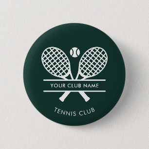 Add Your Club Name Tennis Team Green Custom 6 Cm Round Badge