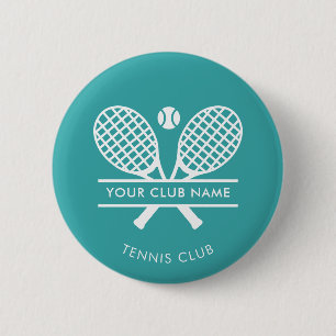 Add Your Club Name Tennis Team Green Custom 6 Cm Round Badge
