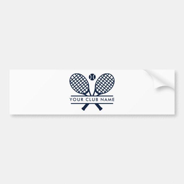 Add Your Club Name Tennis Team Swag Bumper Sticker (Front)
