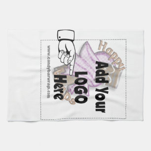 Add Your Company LOGO as Client or Employee Gifts Tea Towel