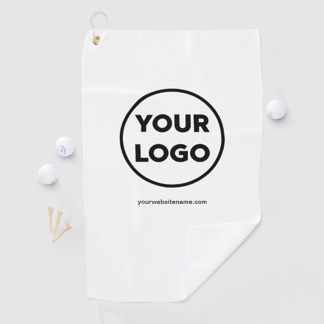Add Your Company Logo & Business Website or Slogan Golf Towel (InSitu)