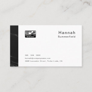 Add Your Company Logo Personalised Marble Pattern Business Card