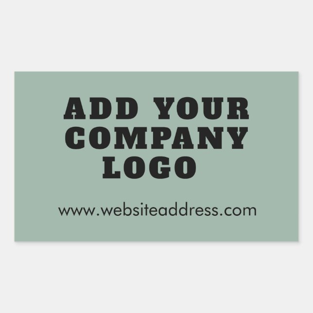 Add Your Company Logo Website Address Rectangular Sticker (Front)