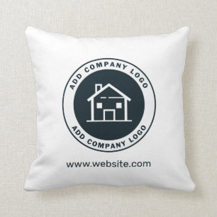 Add Your Company Logo Website Real Estate Custom Cushion