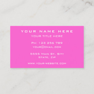 Add Your Company Modern Professional Elegant Pink Business Card