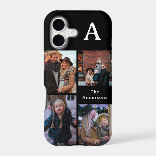 Add Your Custom 4 Photo, Monogrammed & Family Name