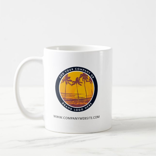 Add Your Custom Business Brand Logo Coffee Mug (Left)
