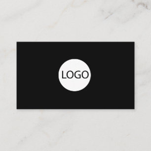 Add your custom logo circle professional black business card