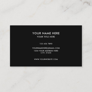 Add your custom logo circle professional black business card