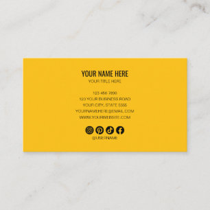 Add your custom logo circle professional black Gol Business Card
