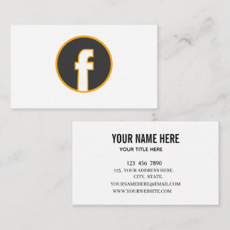 Add your custom logo circle professional white business card