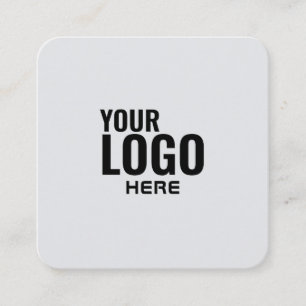 Add your custom logo circle professional white squ square business card