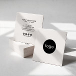 Add your custom logo circle professional white square business card<br><div class="desc">Add your custom logo circle professional white</div>