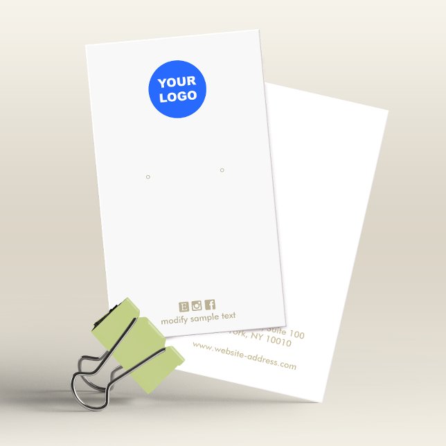  Add Your Custom Logo Grey  Earring Display Card (Creator Uploaded)