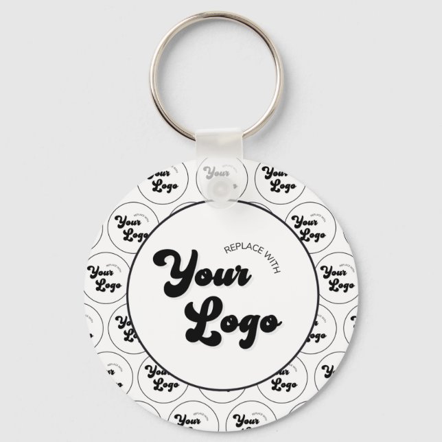 Add Your Custom Logo Pattern Business Promotional Key Ring (Front)