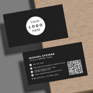 Add your custom logo professional black business card