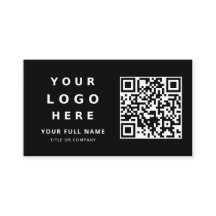 Add Your Custom Logo & Qr Code Professional Black