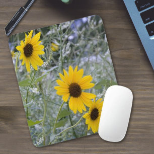 Add Your Custom Photo Diagonal Stack Sunflowers Mouse Pad