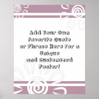 Add Your Custom Quote Stripes & Flowers Mauve Pink
