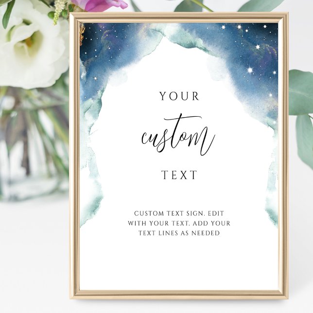 Add Your Custom Text, Chic Celestial Wedding Sign (Creator Uploaded)