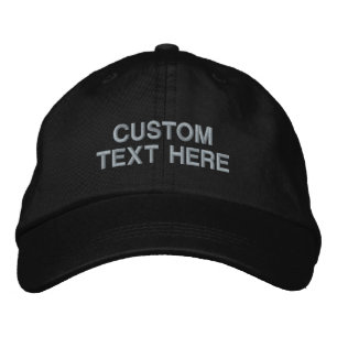 Add Your Custom Text Embroidered Hat Personalised
