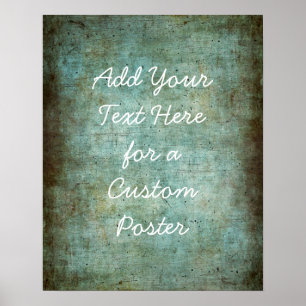 Add Your Custom Text Green & Brown Grunge Poster