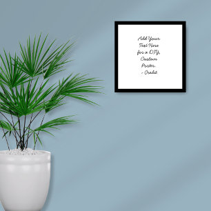 Add Your Custom Text Minimal Cursive Script DIY Poster