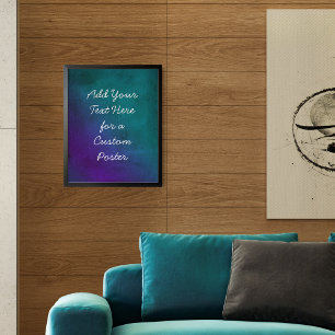 Add Your Custom Text Purple & Teal Grunge Poster