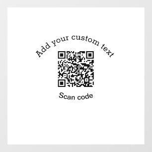 Add your custom text scan QR code business 