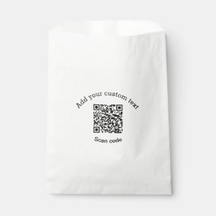 Add your custom text scan QR code business Favour Bag