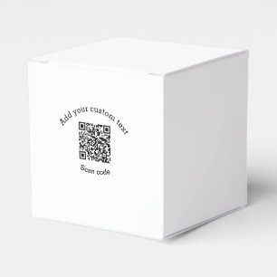 Add your custom text scan QR code business Favour Box