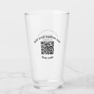 Add your custom text scan QR code business  Glass