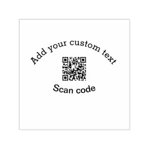 Add your custom text scan QR code business  Self-inking Stamp