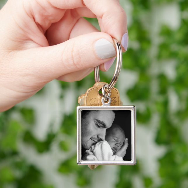 Add your Dad's Photo to this  Key Ring (Hand)