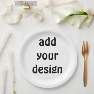 add your design paper plate