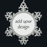 add your design  snowflake pewter christmas ornament<br><div class="desc">add your design</div>