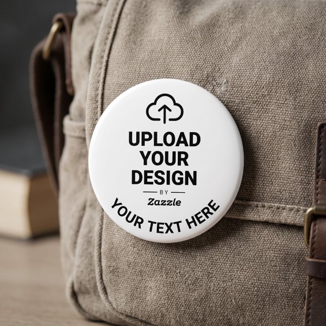 Add Your Design with Custom Message 7.5 Cm Round Badge (Simulated button on bag)